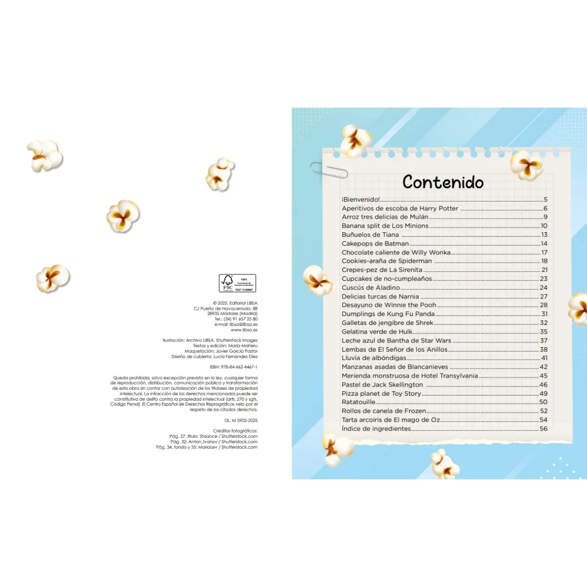Libro 25 Recetas de Tus Pelis Favoritas