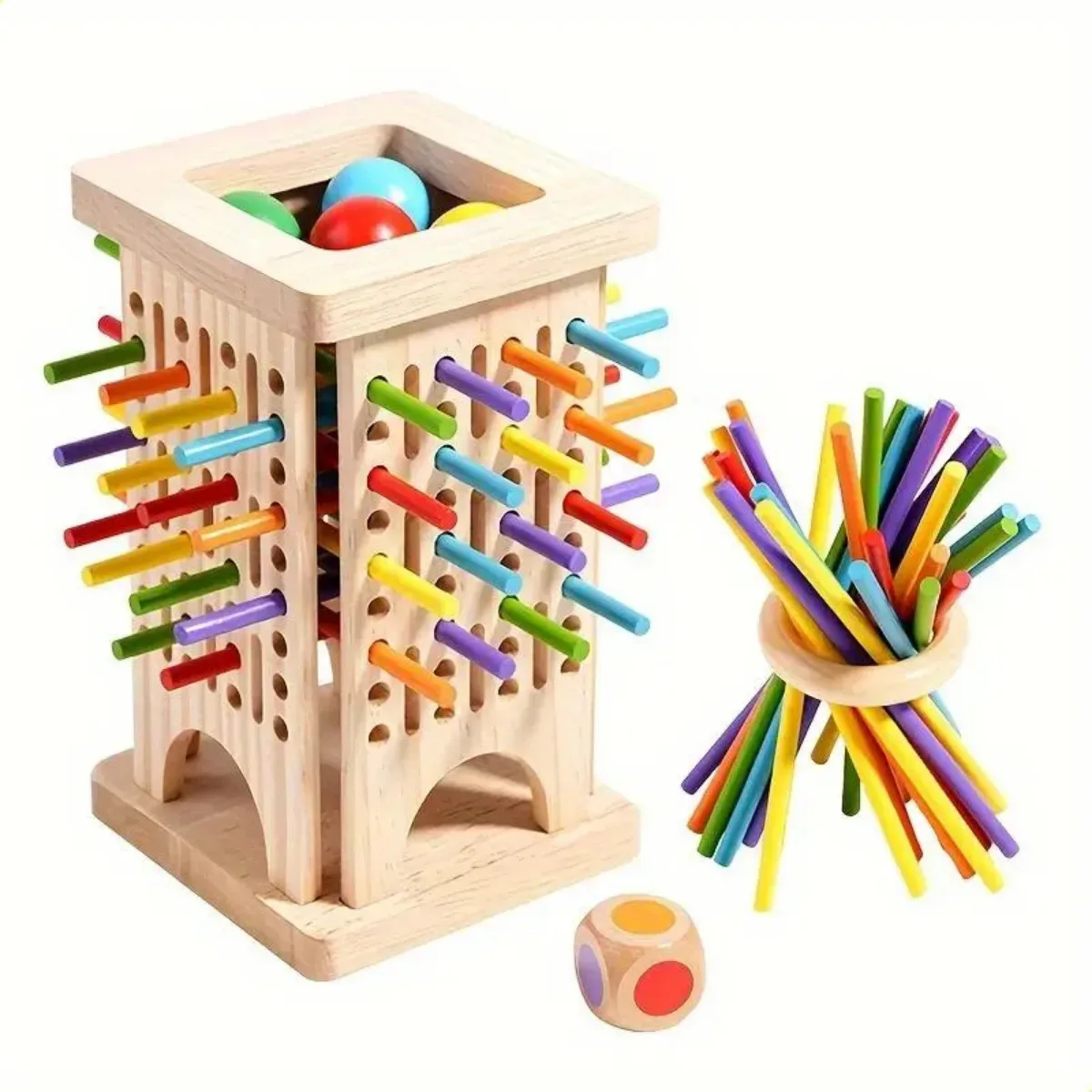 Juego Montessori Madera - Torre de Equilibrio