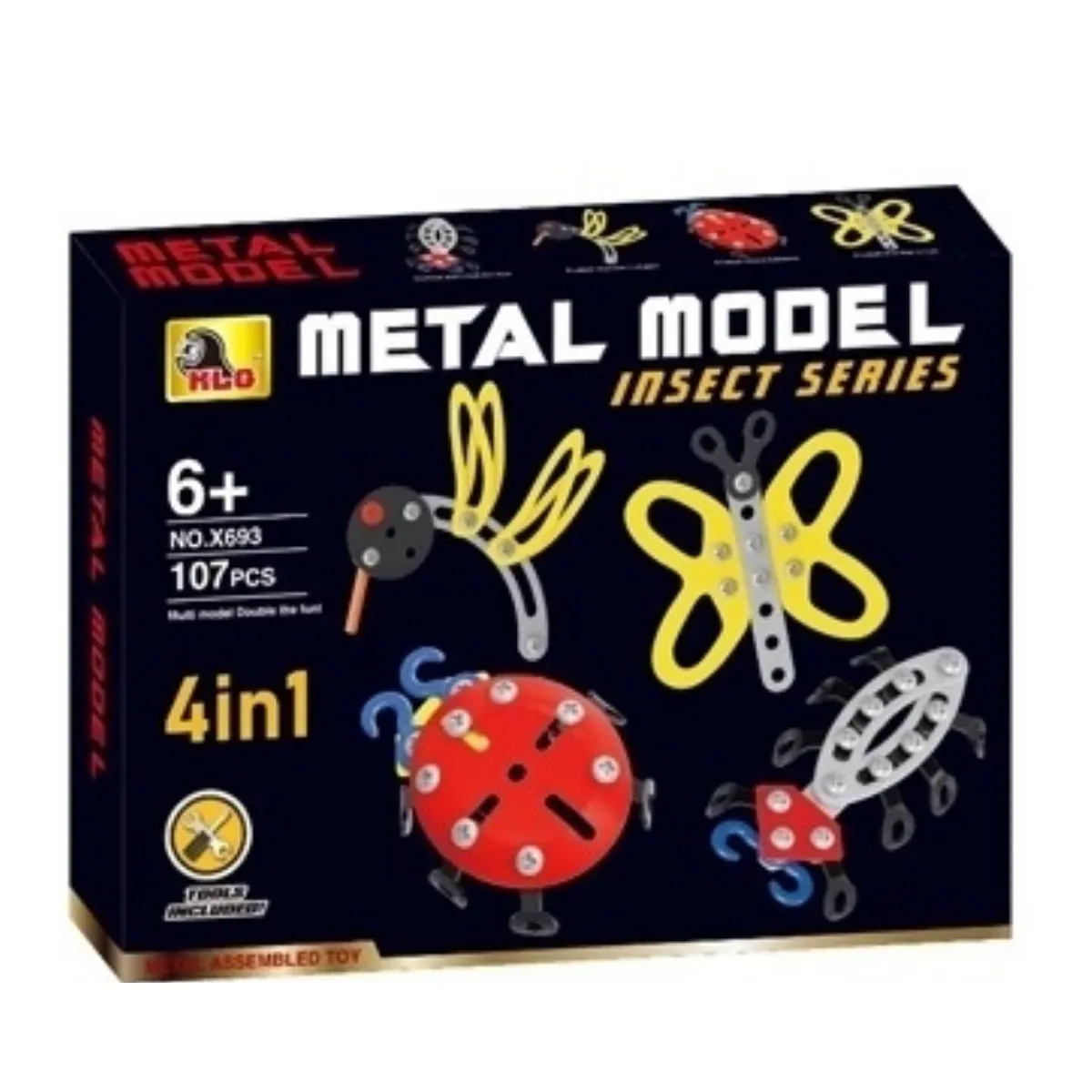 Mecano Insectos - 107 piezas Metal