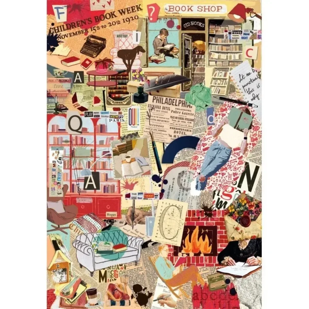 Puzzle Clementoni 1000 piezas - Libros y Escritura