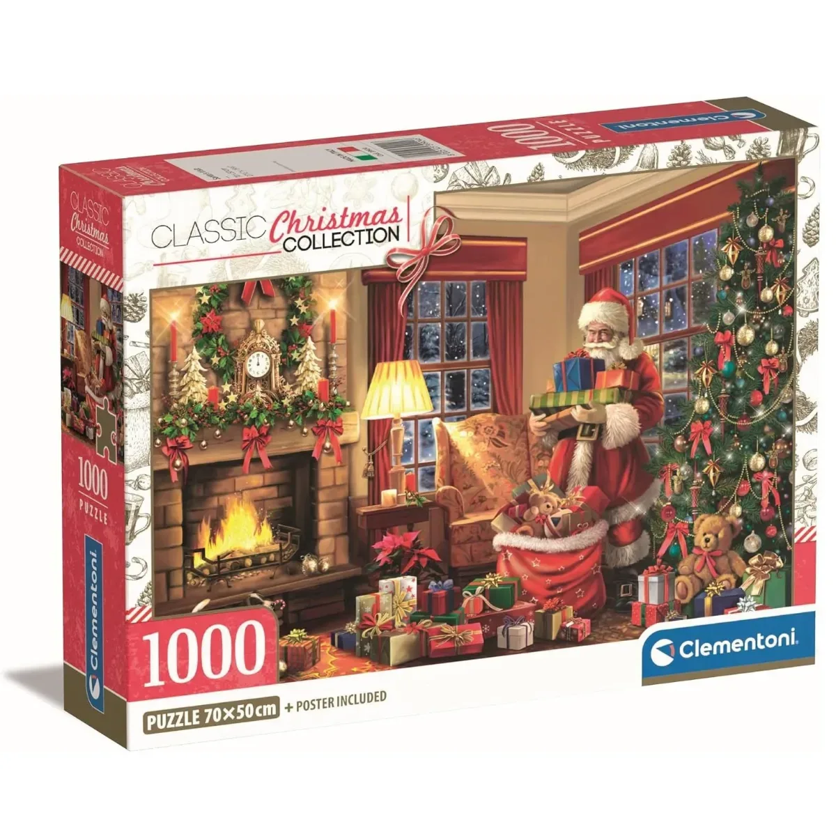 Puzzle Clementoni 1000 piezas - Navidad La Visita de Santa