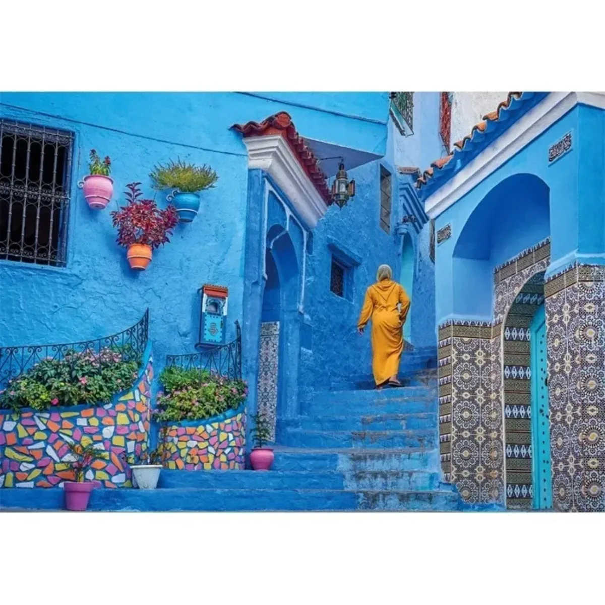 Puzzle Clementoni 500 piezas - Calle Azul de Chefchaouen