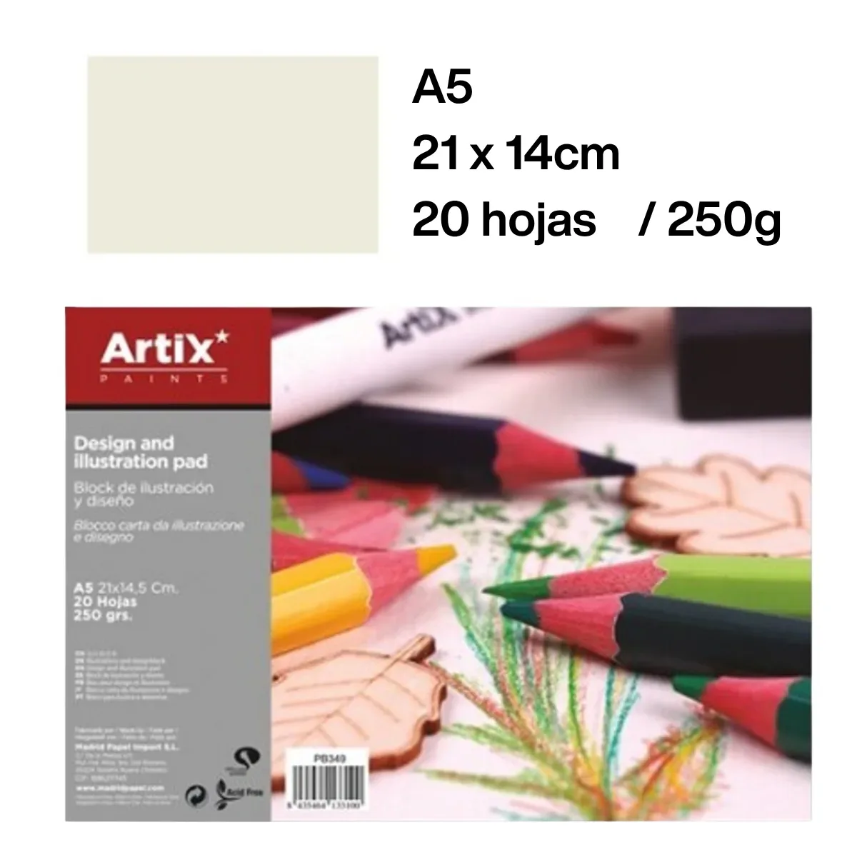 Block de Acuarela A5 250g