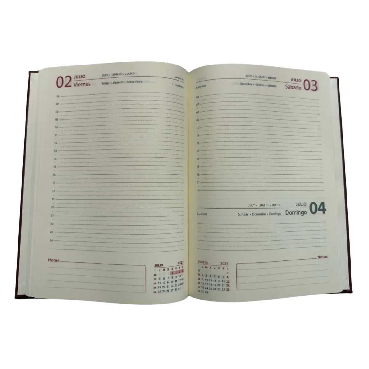Agenda Diaria 2027 Tapa PU