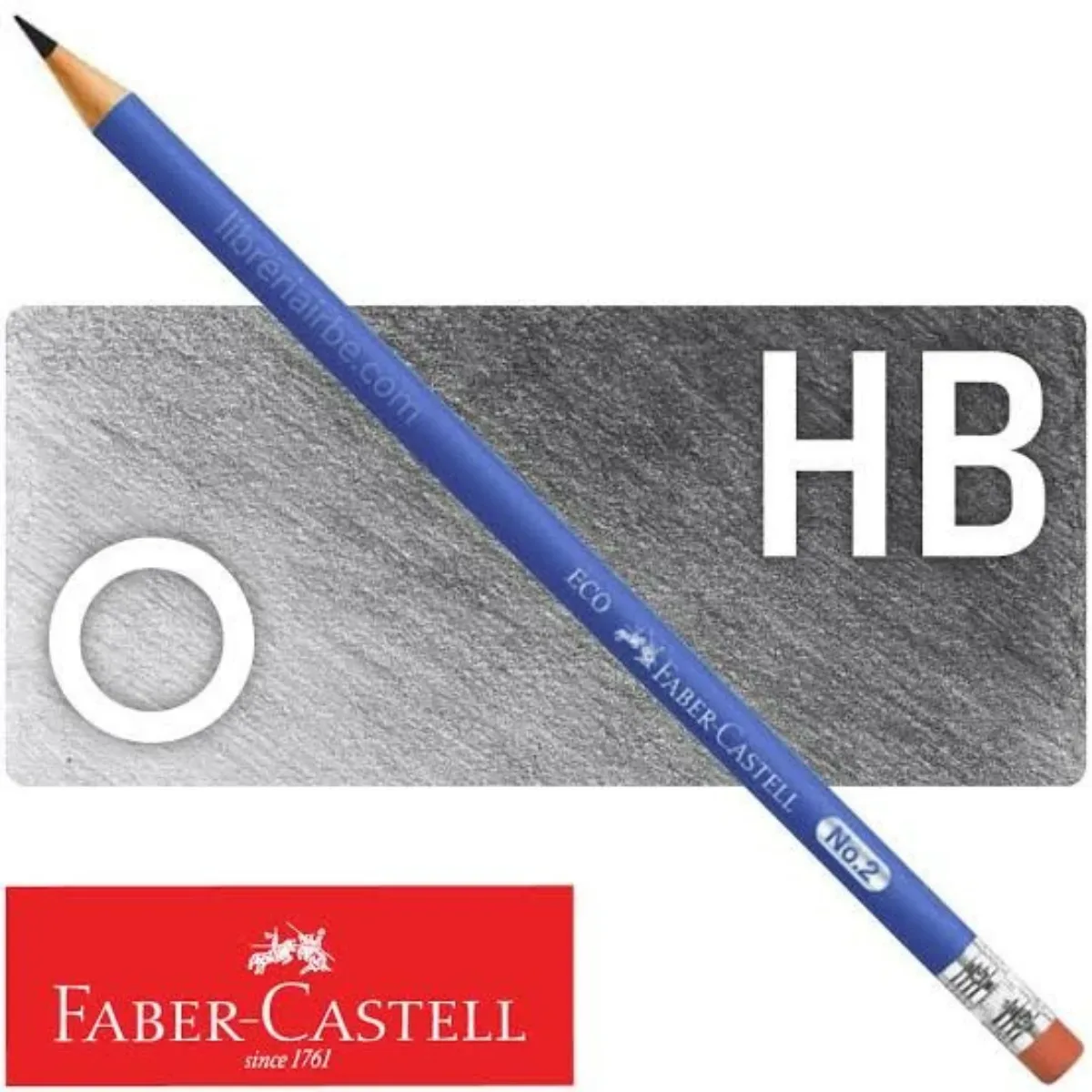 Lápiz HB con Goma x12 - Faber Castell
