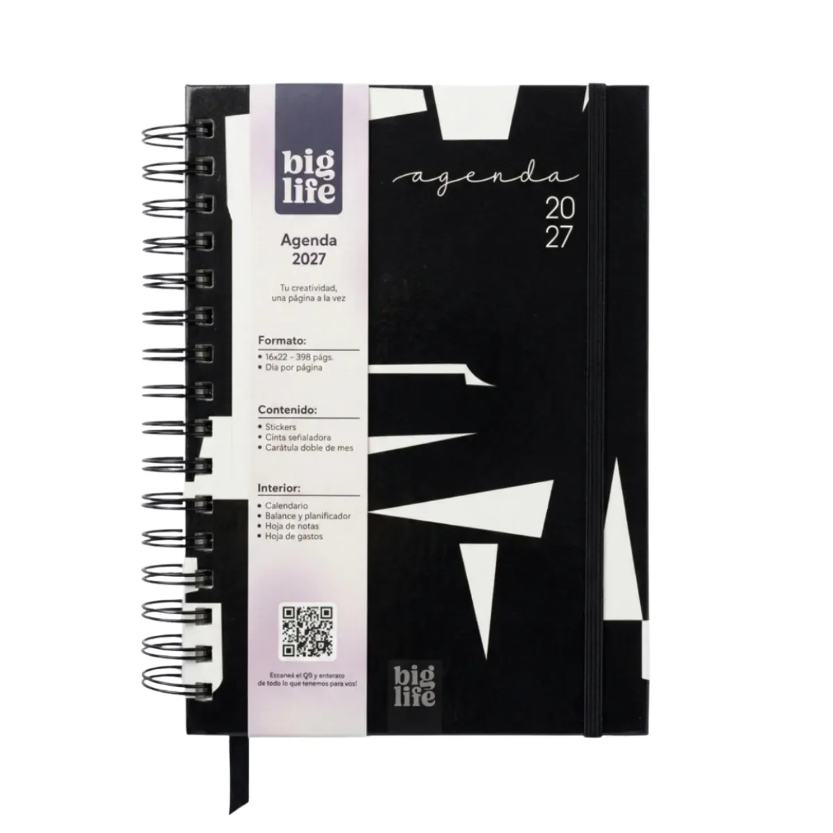 Agenda Diaria 2027 Monocromo 16x22cm