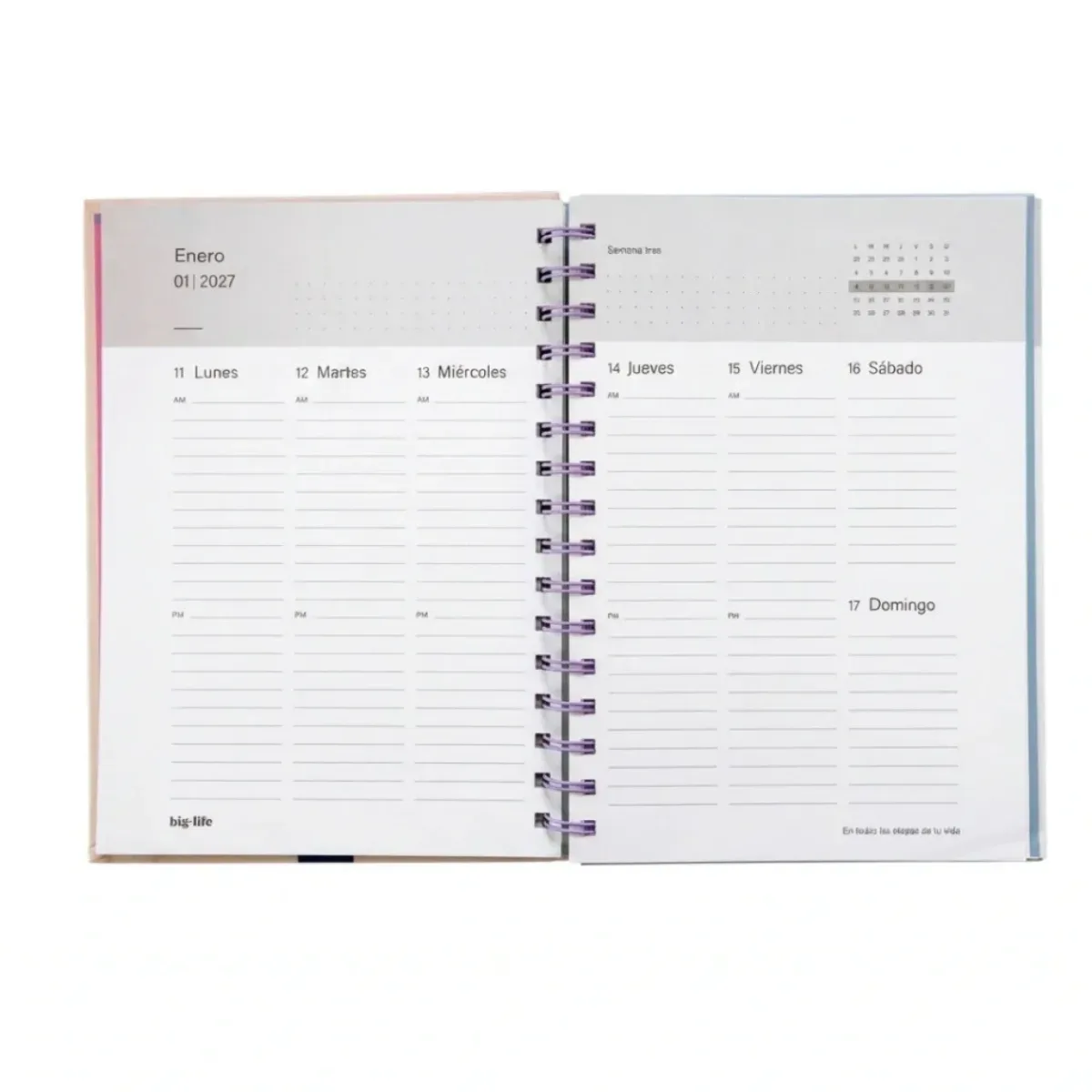 Agenda Semanal 2027 Oráculo 16x22cm 