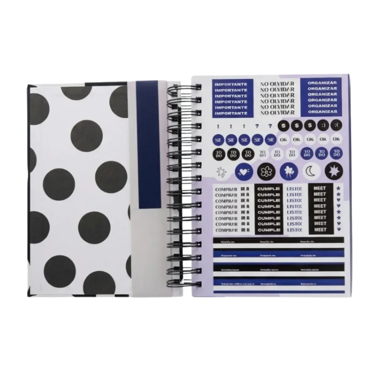 Agenda Semanal 2027 Lunares 16x22cm