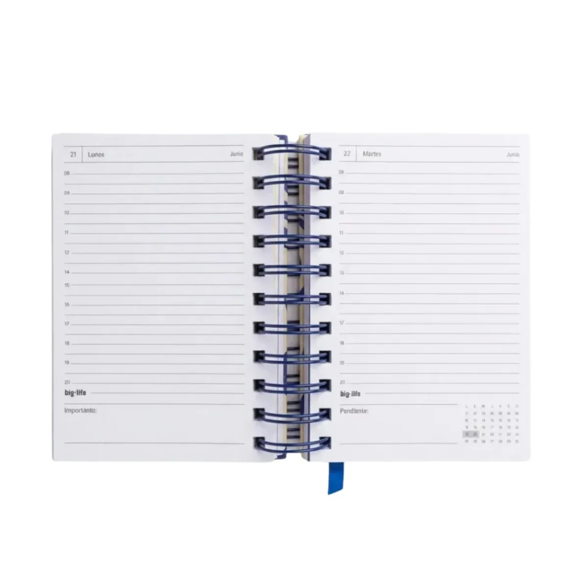 Agenda Diaria de Bolsillo 2027 Blue Organic 10x15cm 