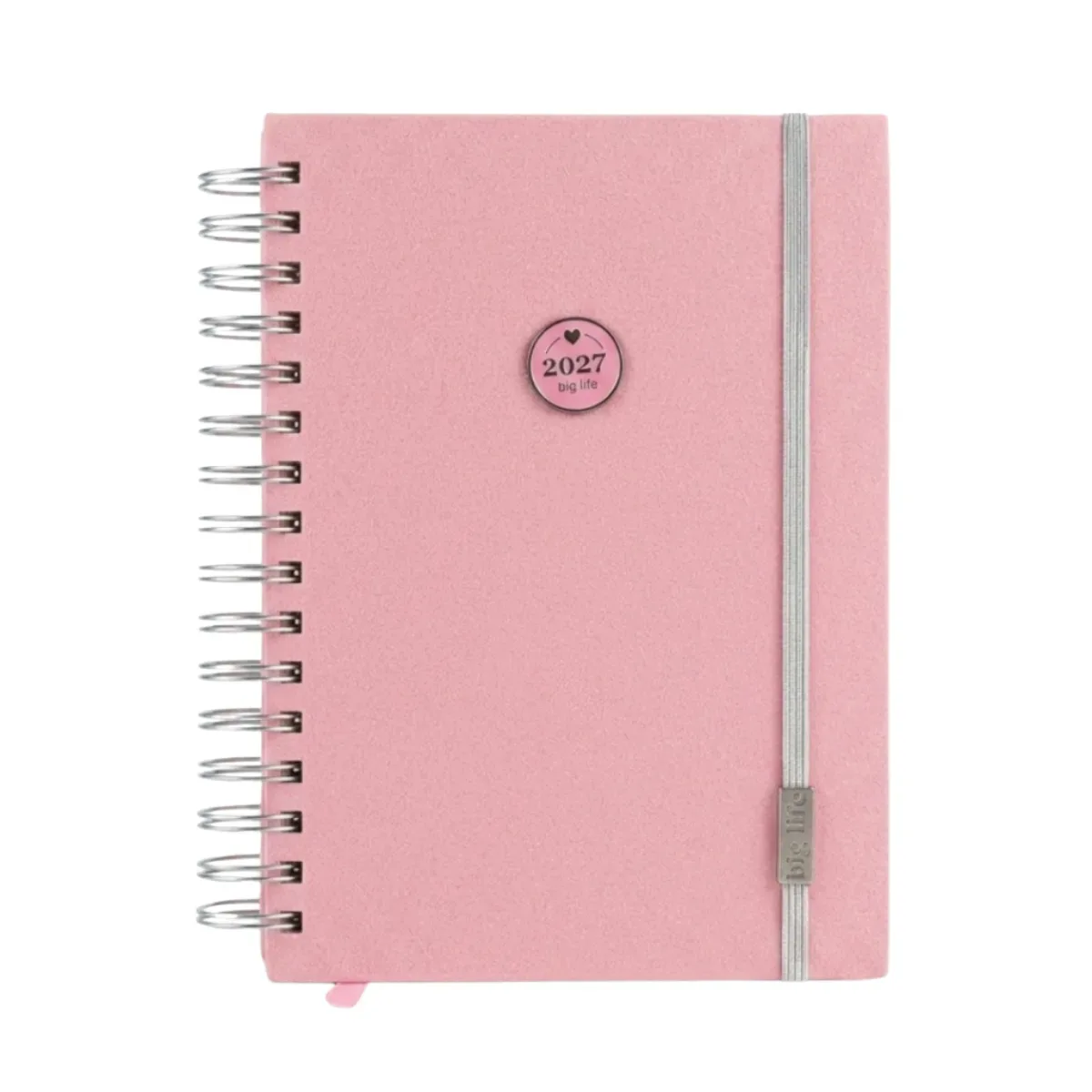 Agenda Diaria de Bolsillo 2027 Pastel Rosa 10x15cm