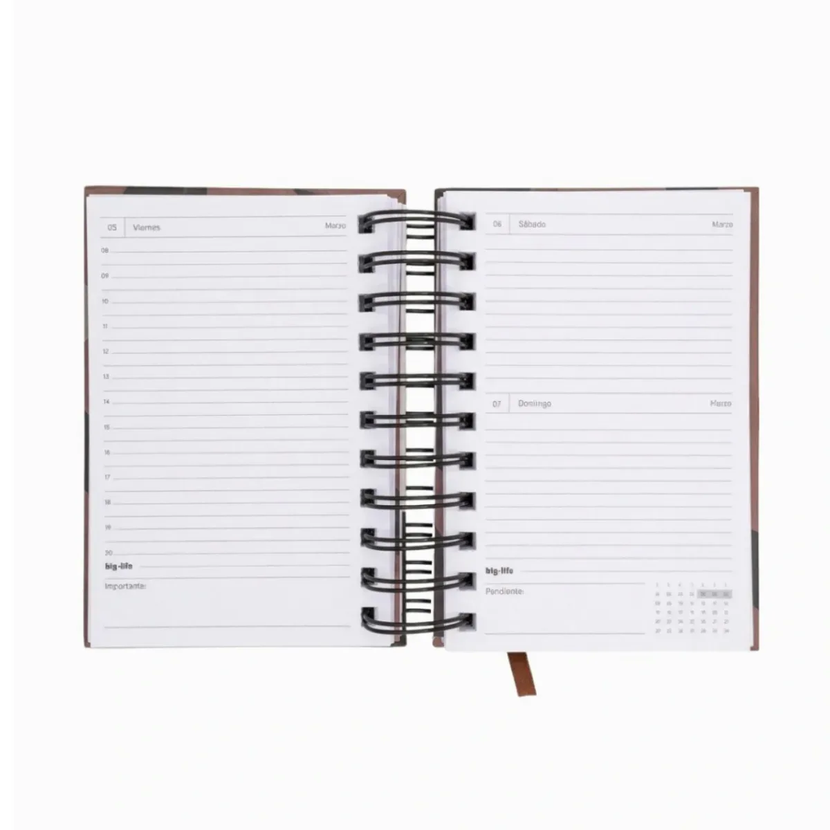 Agenda Diaria de Bolsillo 2027 Geo Choco 10x15cm