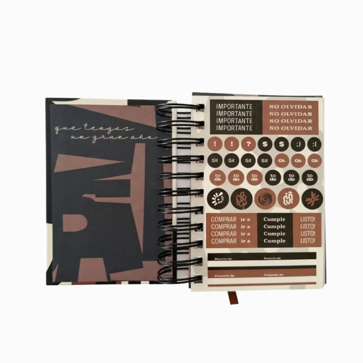 Agenda Diaria de Bolsillo 2027 Geo Choco 10x15cm