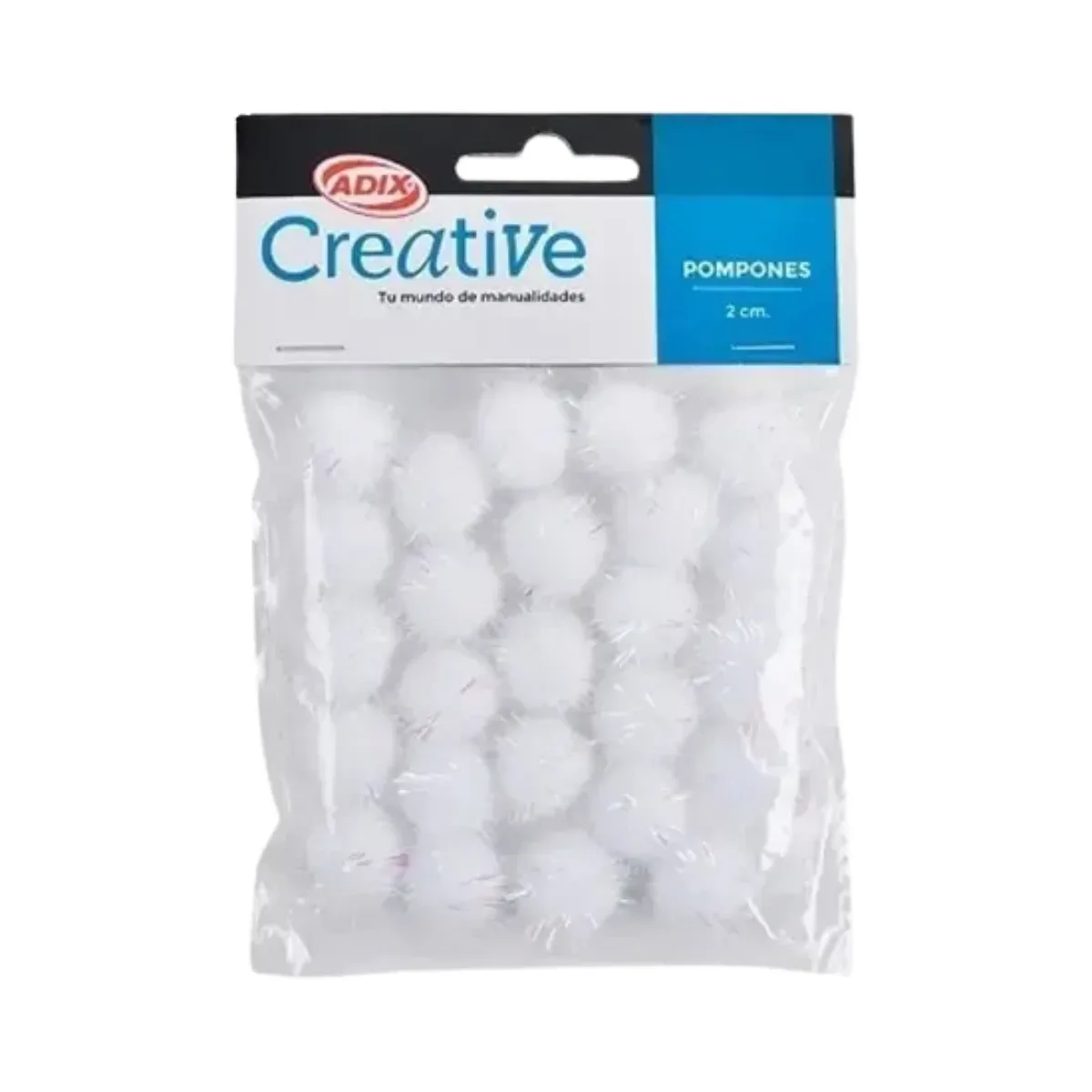Pompones Blancos - Pack 25 unidades 