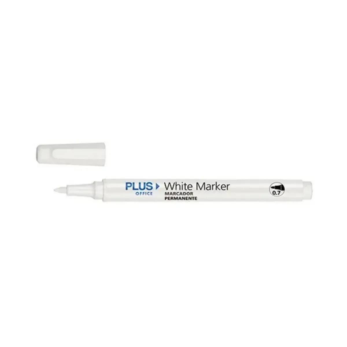 Marcador Permanente Blanco - Plus Office