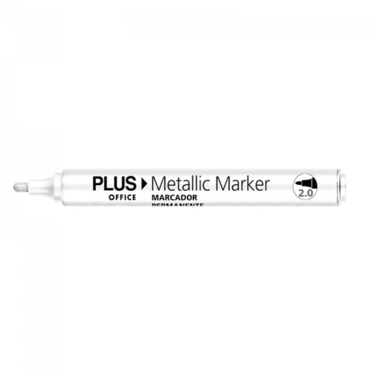 Marcador Permanente Blanco 2.0mm - Plus Office