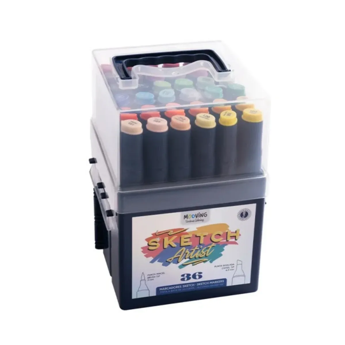Caja x36 Marcadores Sketch Mooving Doble Punta
