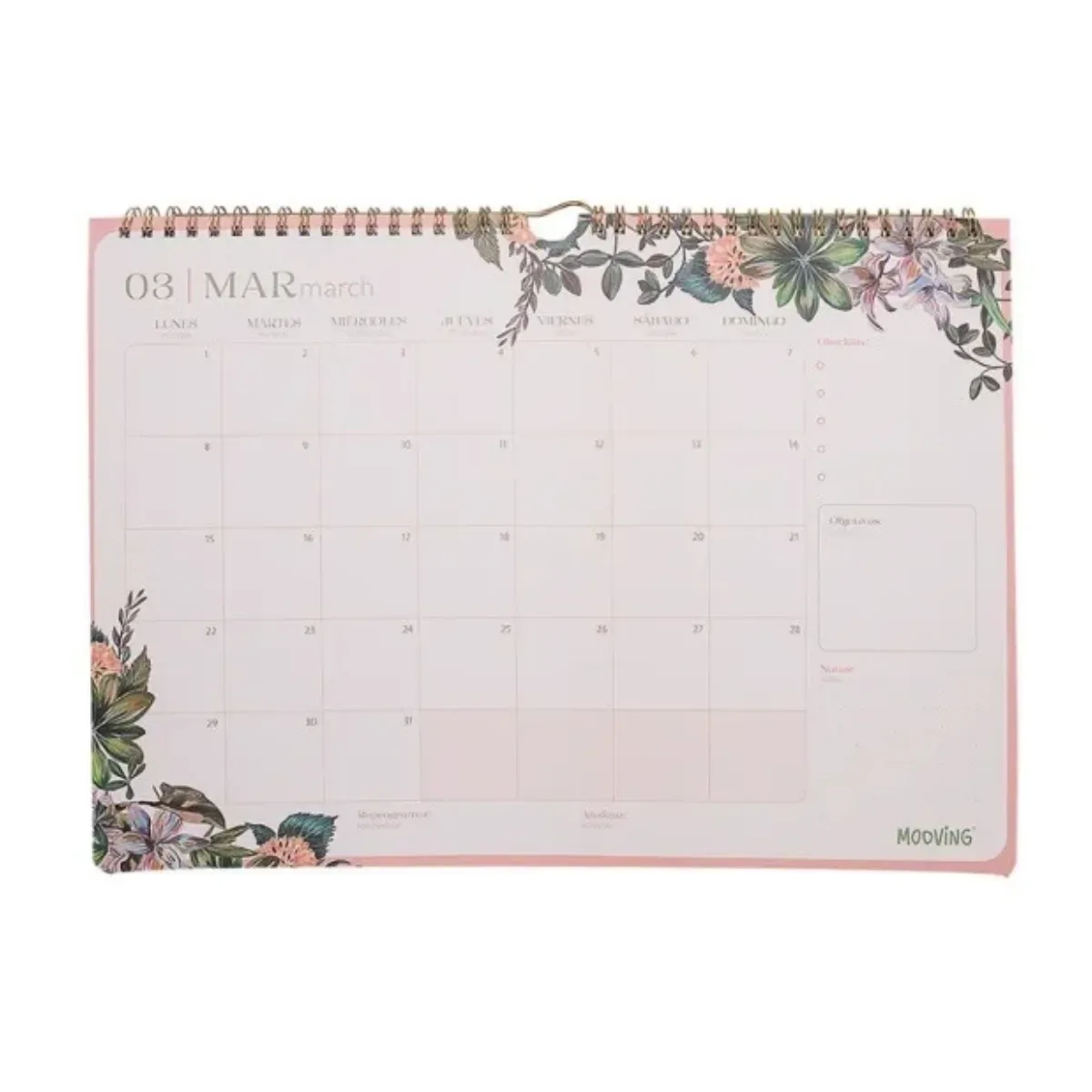 Calendario Floral 2027 - Mooving 