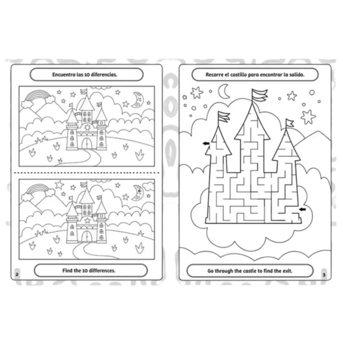 Libro +90 Retos Mentales Español / Inglés
