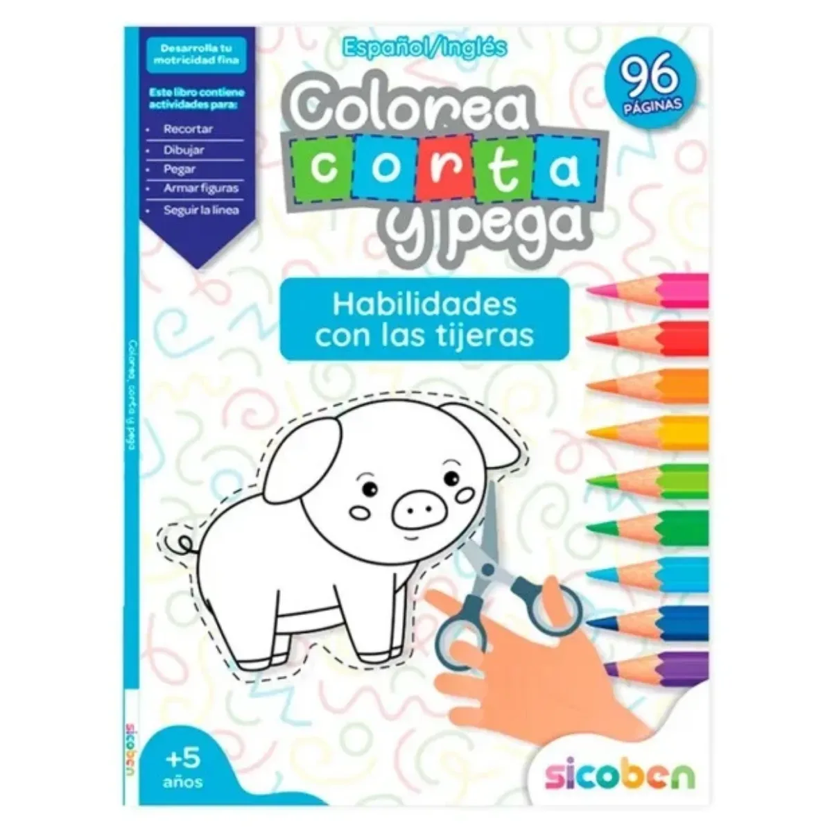 Libro Colorea, Corta y Pega