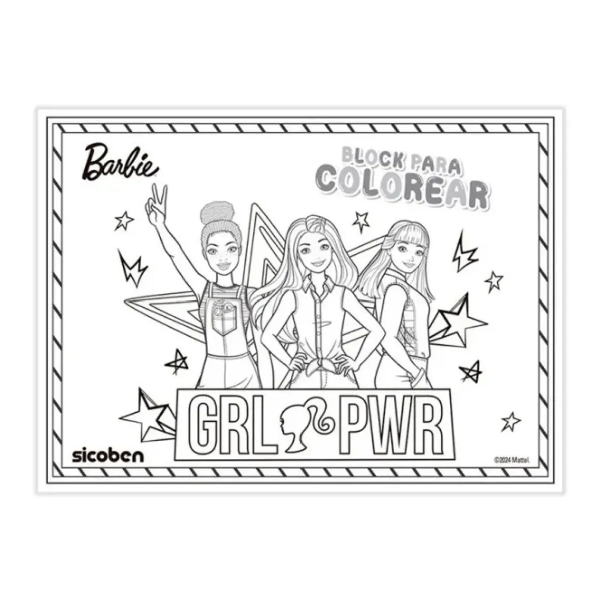 Block para Colorear Barbie