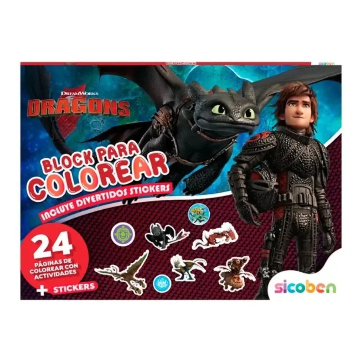 Block para Colorear Dragons