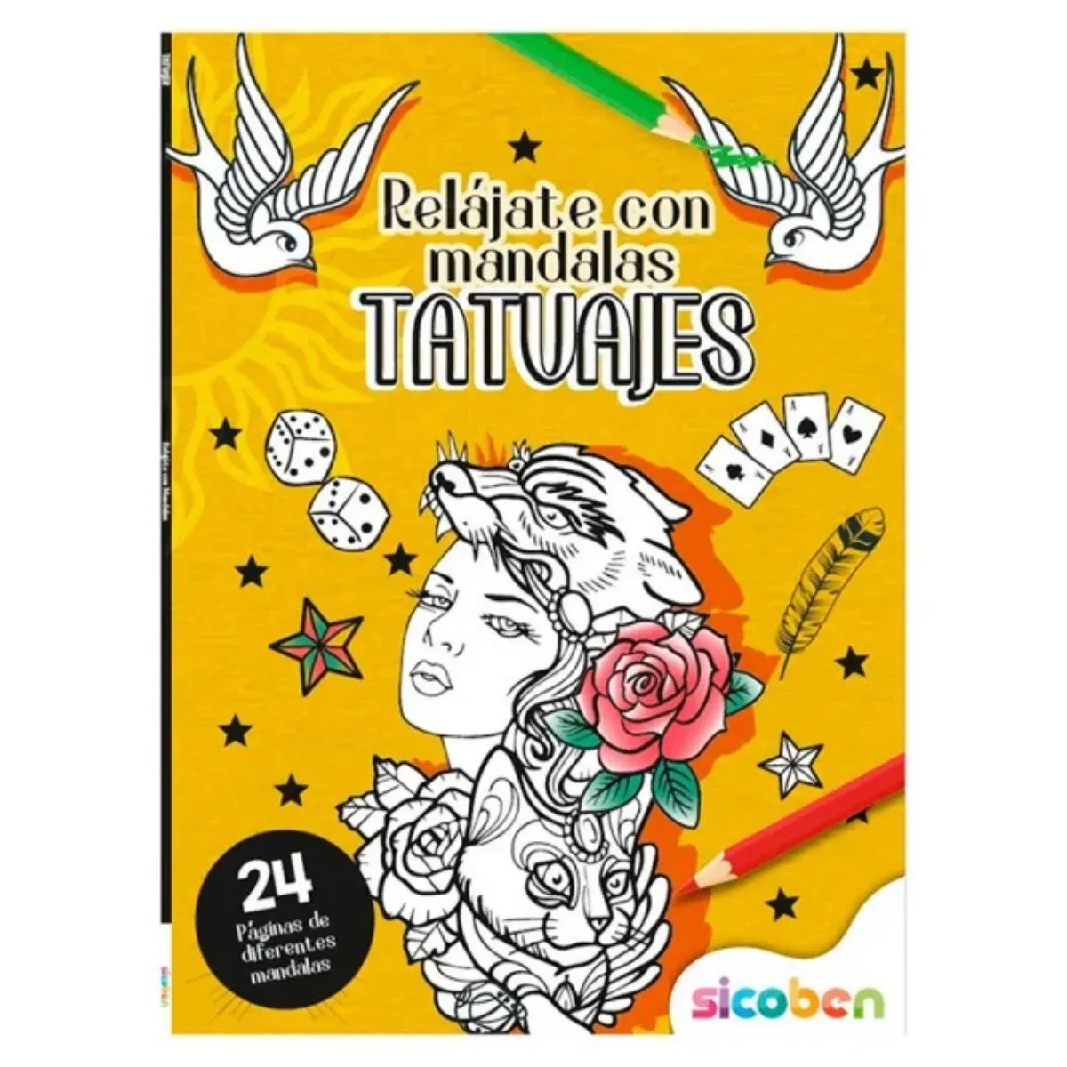 Libro para Colorear Mandalas - Tatuajes