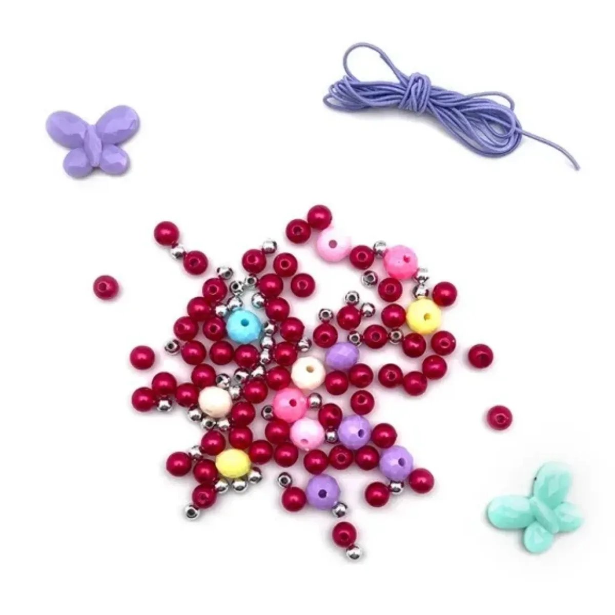 Set de Cuentas Mariposas para armar pulseras y collares