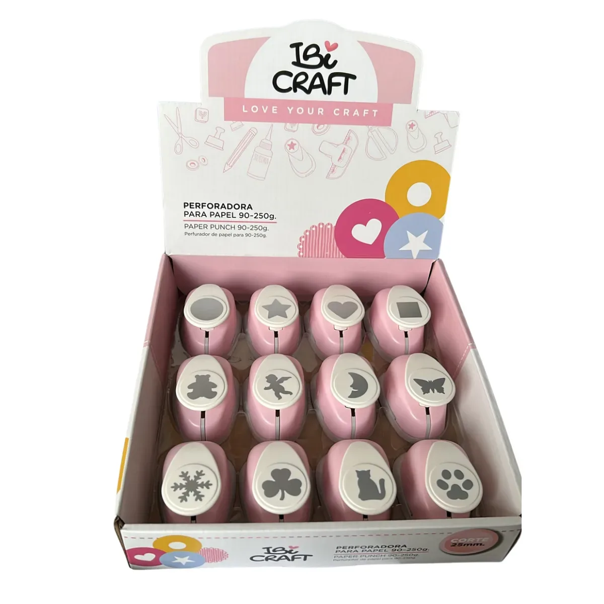 Caja x12 Perforadoras 25mm - Ibi Craft 