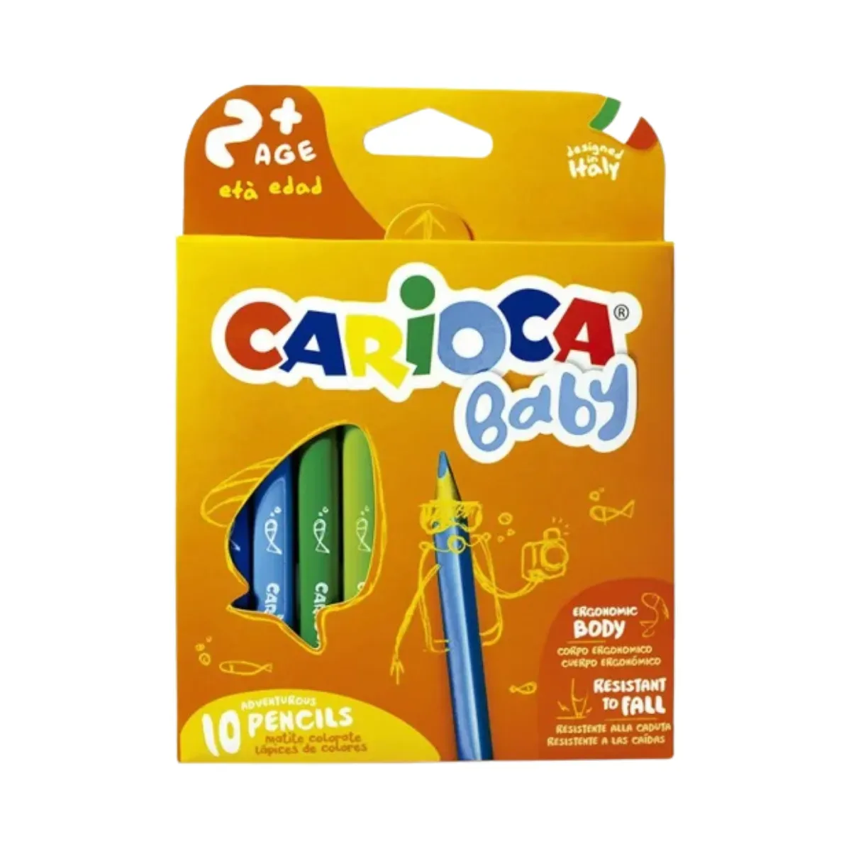 Lápices de Colores Triangulares x10 - Carioca Baby