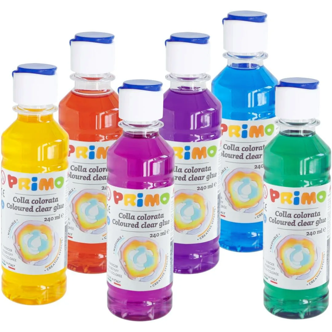 Cola de colores 6 botellas Primo