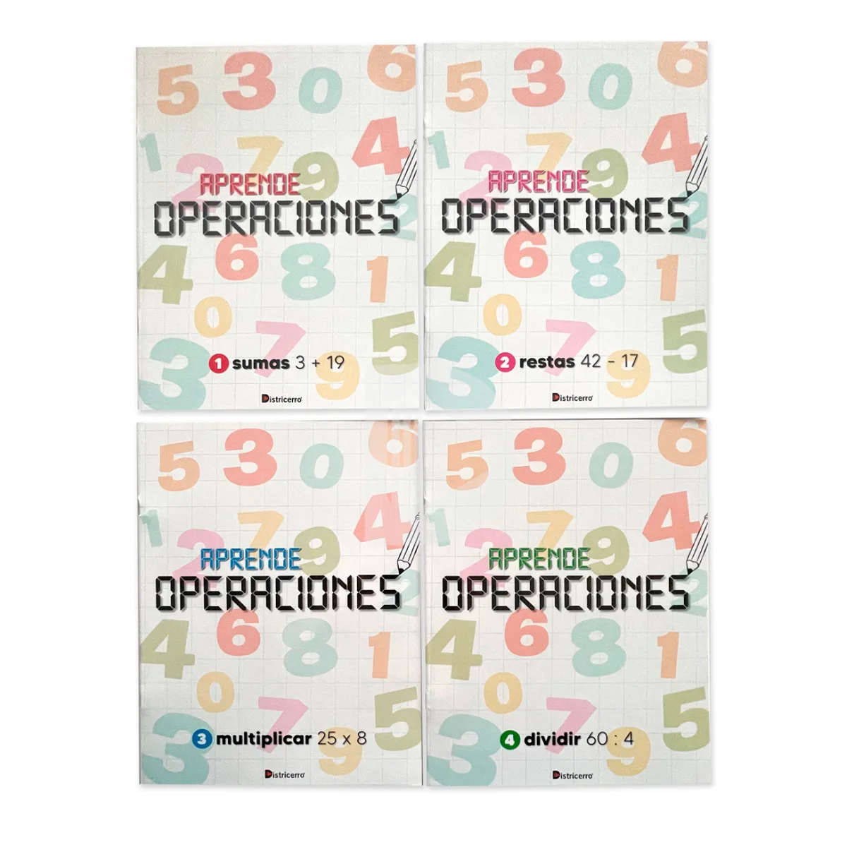 Coleccion x4 Libros Aprendo Operaciones Matematicas