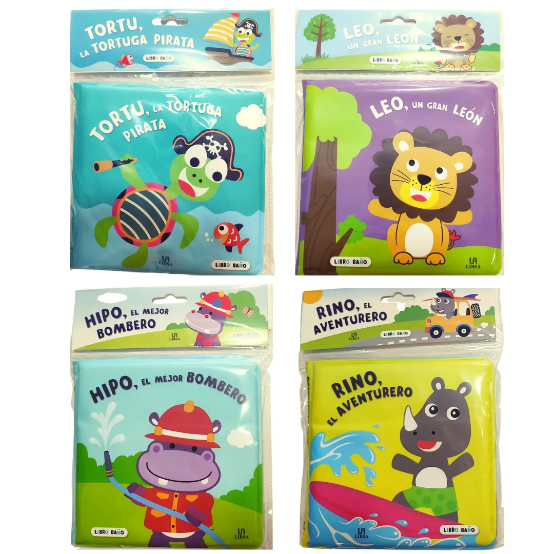 Coleccion x4 Libros Bebe para el baño