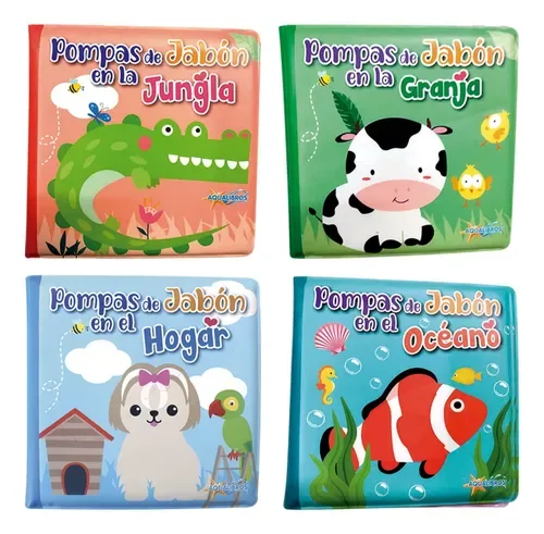 Coleccion x4 Libros Bebe para el baño