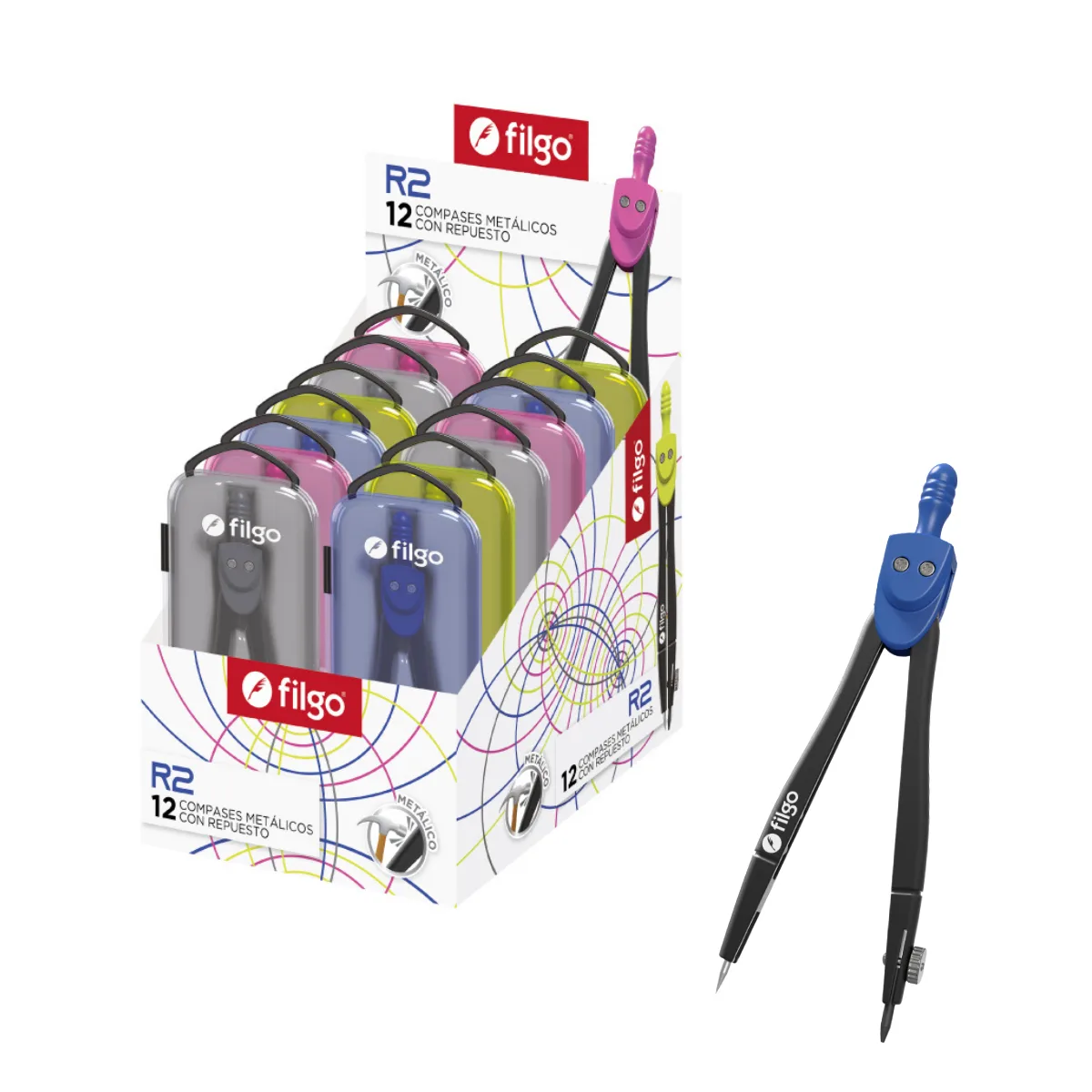 Compas c/grafo 2mm -Filgo