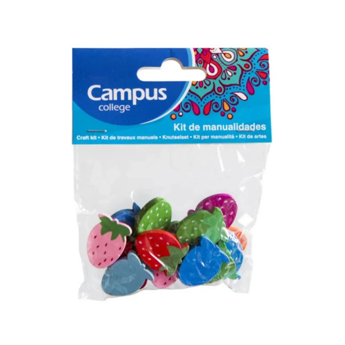 Confetti Frutillas de madera - 15 unidades