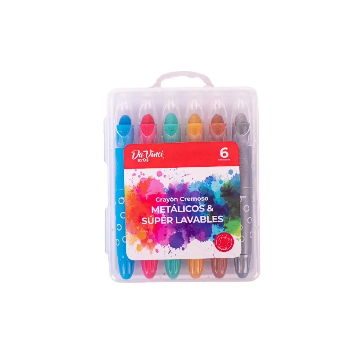 Crayon Lavable x6 colores Metalizados- DaVinci