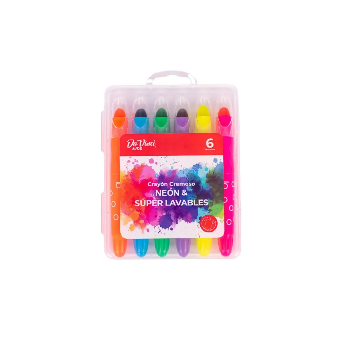 Crayon Lavable x6 colores Neon- DaVinci