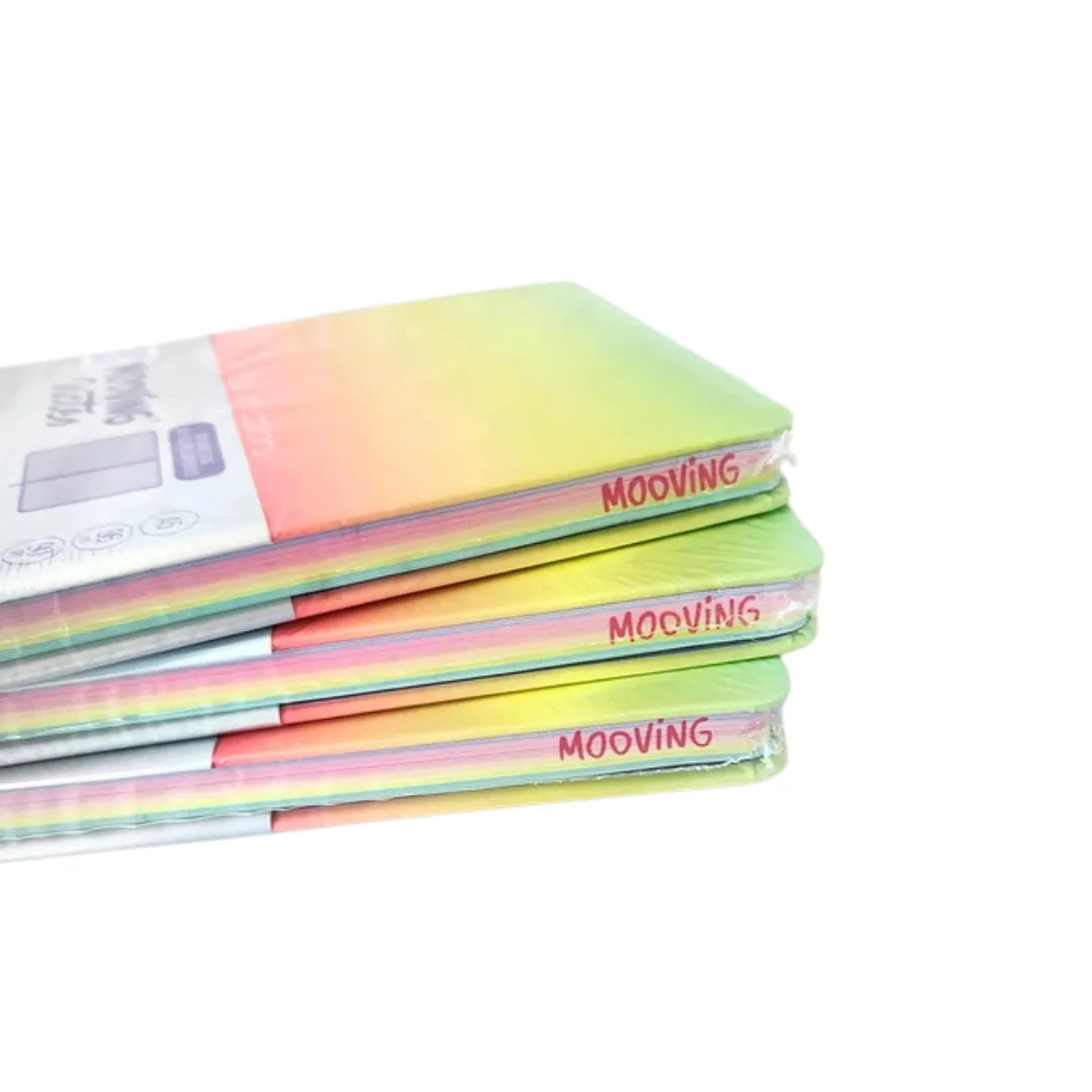 Cuaderno A5 Rainbow 96 hojas Lisas de colores - Mooving