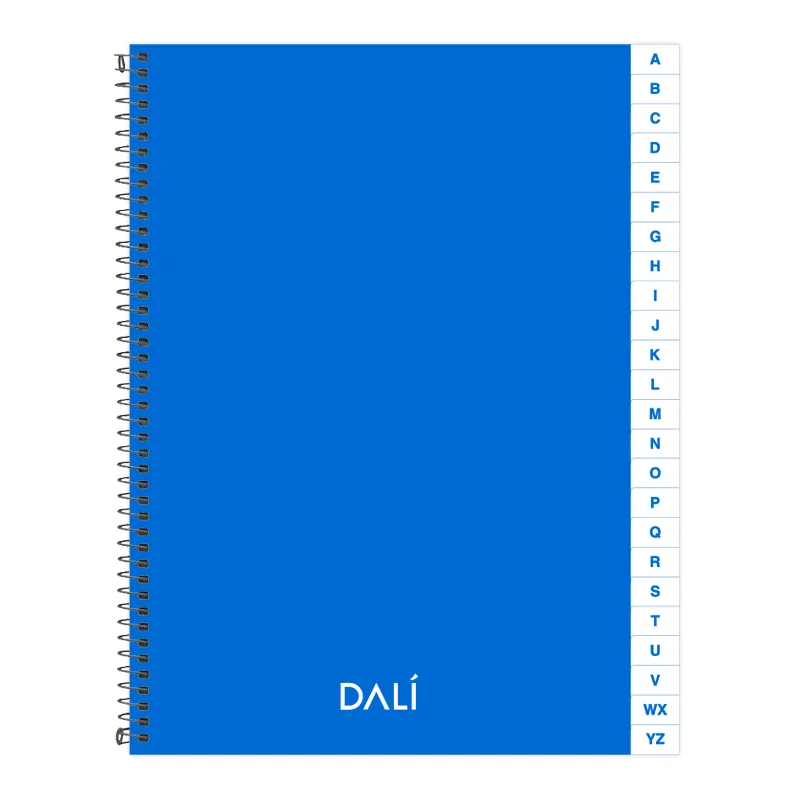 Cuaderno con Indice 4