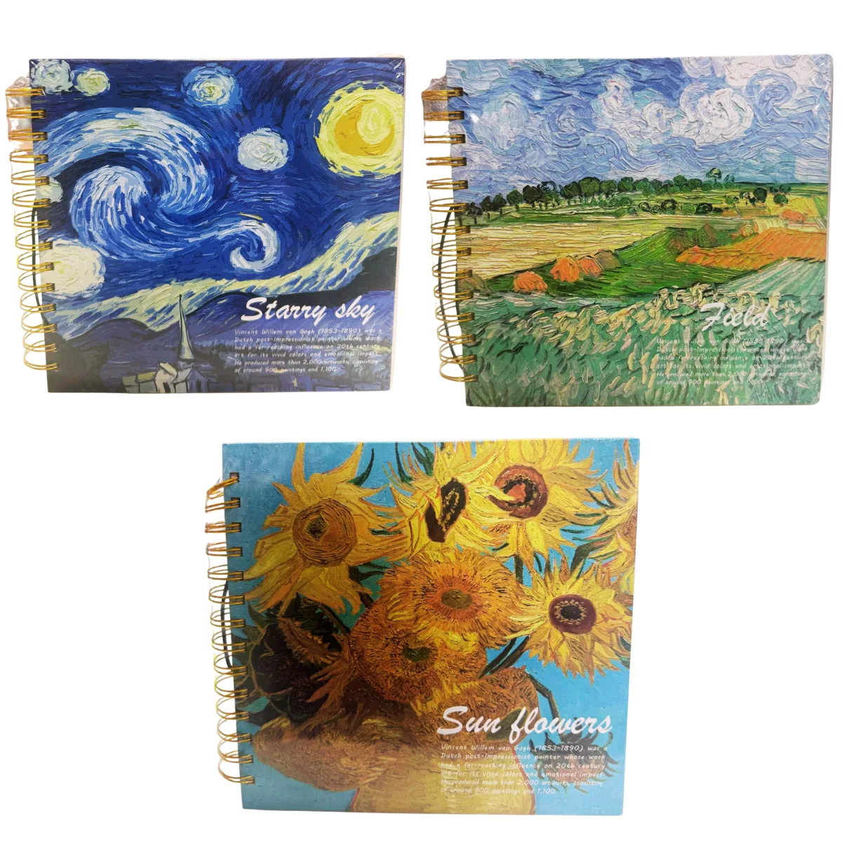 Cuaderno Sketchbook Tapa Dura Espiral 20x21 cm - Van Gogh