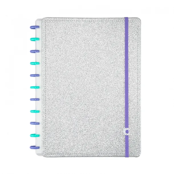 Cuadernola Inteligente A4 con Discos - Glitter Blanco