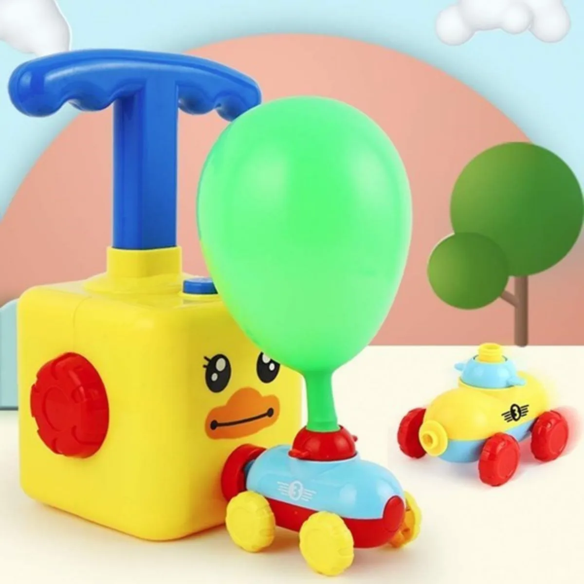 Cubo Lanzador De Autos Con Globos