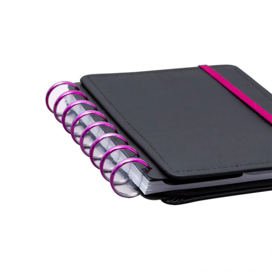 Discos G Fucsia y Elastico para Cuaderno Inteligente 3
