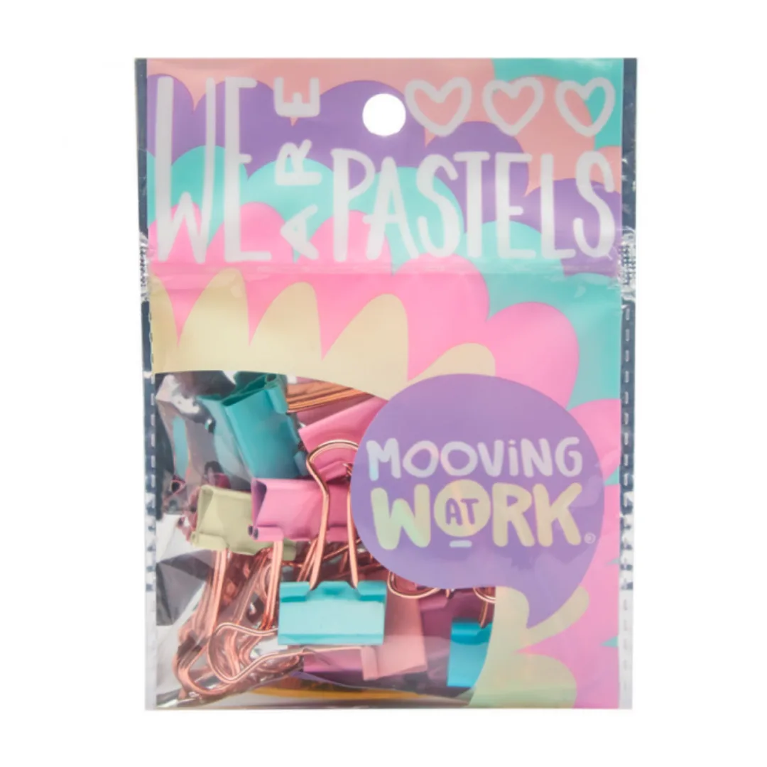 Doble Clips x12 unidades 19mm - Pasteles