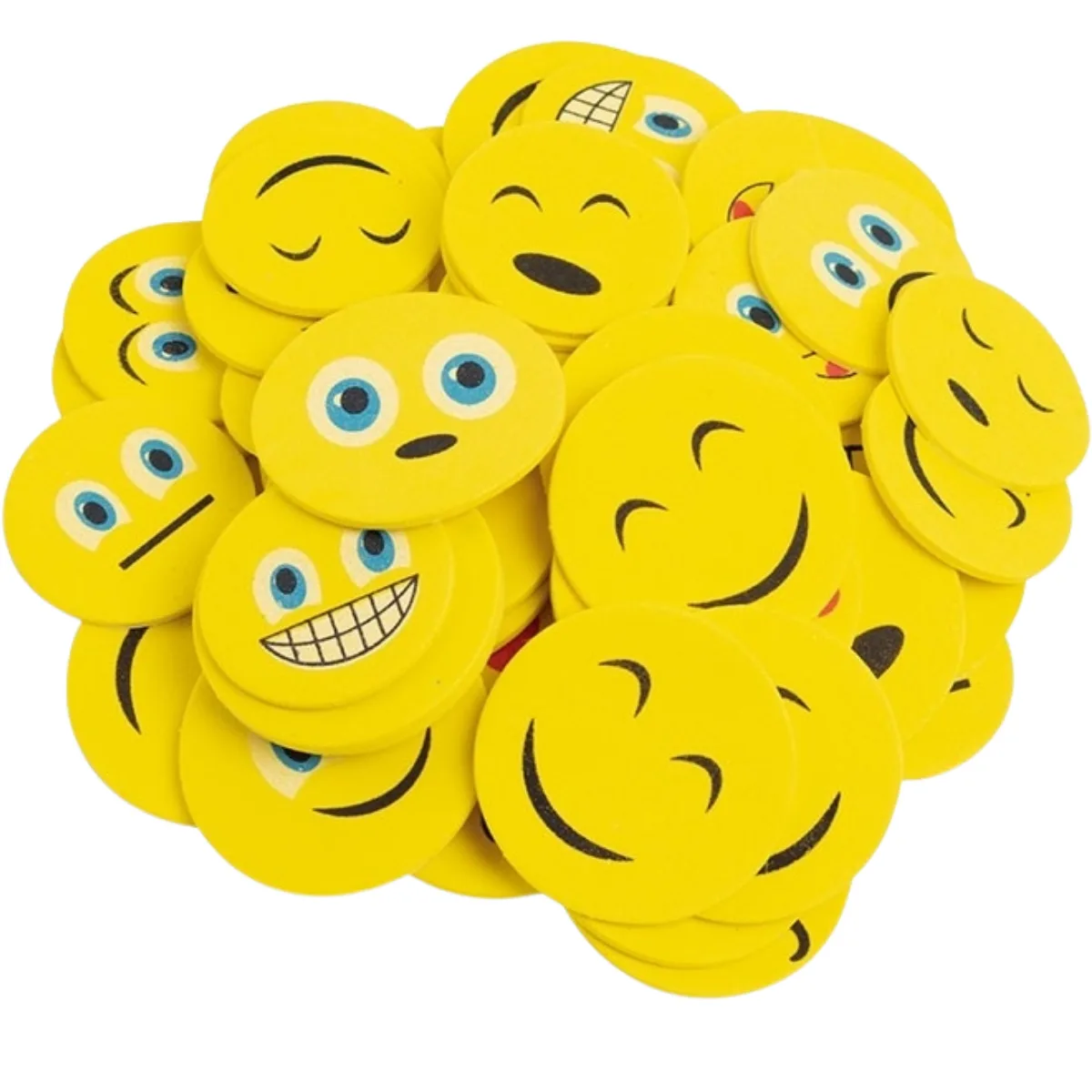Emoji de Goma Eva Adhesiva - 48 unidades