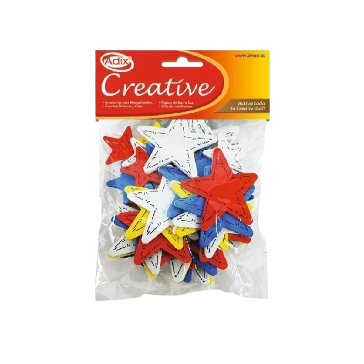 Estrellas de Goma Eva Adhesiva - 40 unidades
