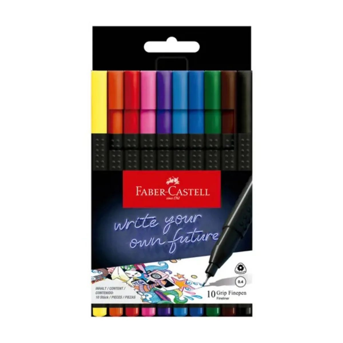 Fibras Finepen x10 - Faber Castell