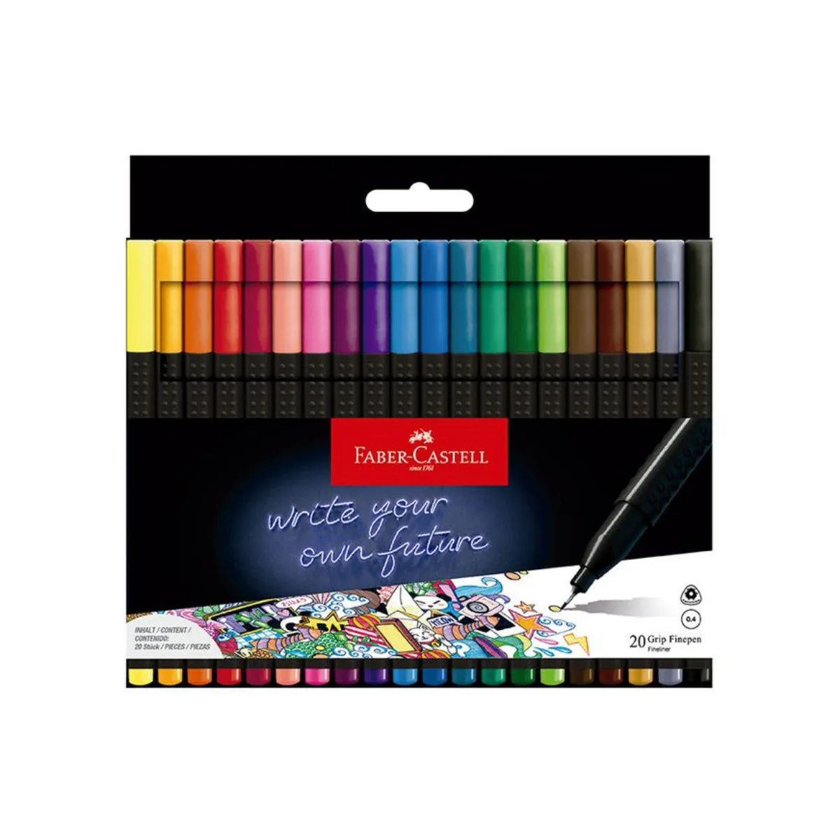 Fibras Finepen x20 - Faber Castell