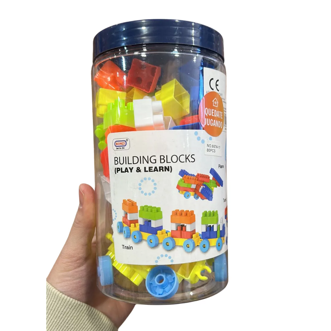 Juego de Bloques Plastico 80 Piezas