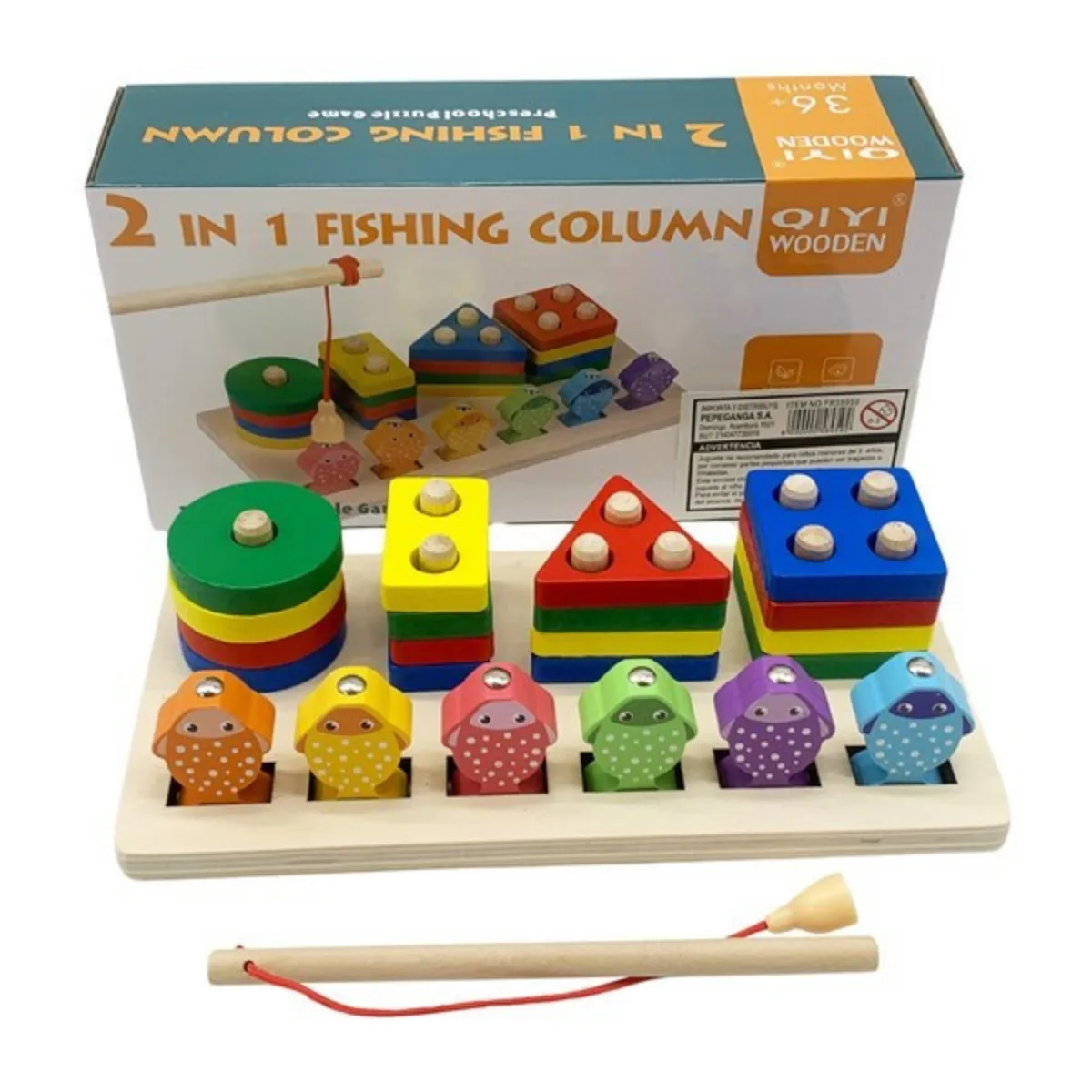 Juego de Pesca y Encastre en Madera